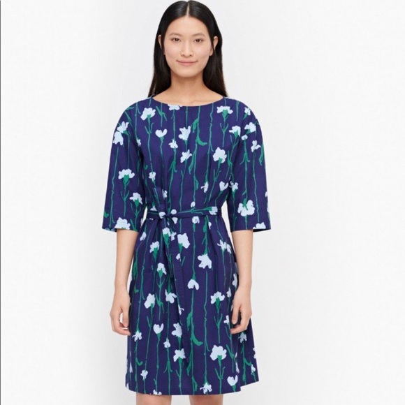 Marimekko Tarika Viivakukka Line Flower Dress NWT Size 34 / US XS - Picture 6 of 16